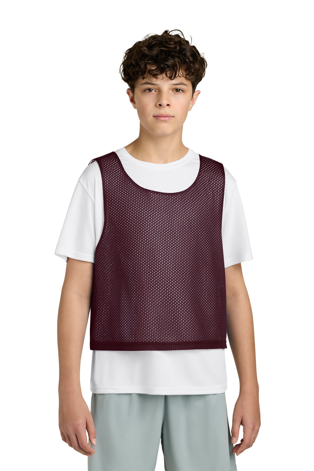Mar/White Sport-Tek Youth Lacrosse Reversible Pinnie YST512