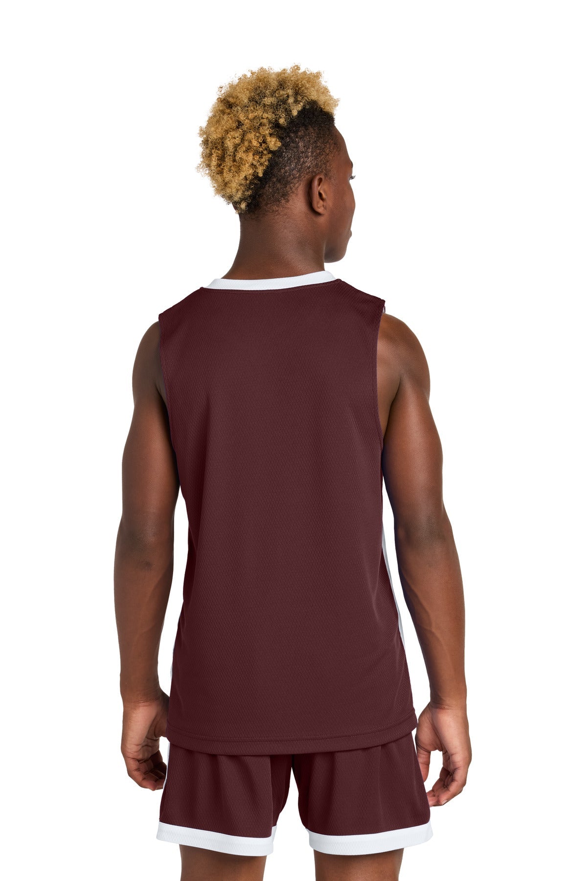 Mar/White Sport-Tek Youth Rival Basketball Rev Jersey YST900