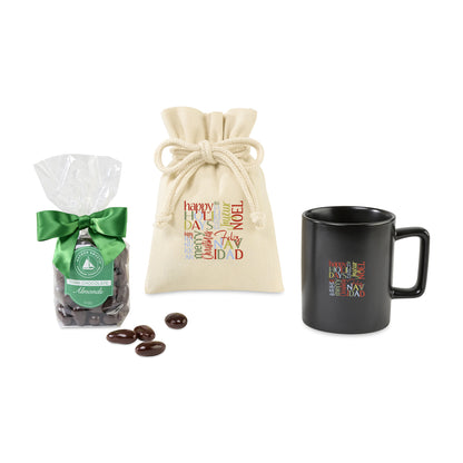 Matte Black Harbor Sweets Chocolate Covered Almonds Mug Stuffer