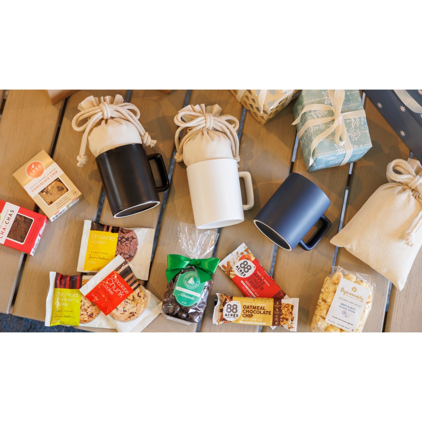 Matte Black Harbor Sweets Chocolate Covered Almonds Mug Stuffer