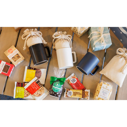 Matte Black Harbor Sweets Chocolate Covered Almonds Mug Stuffer