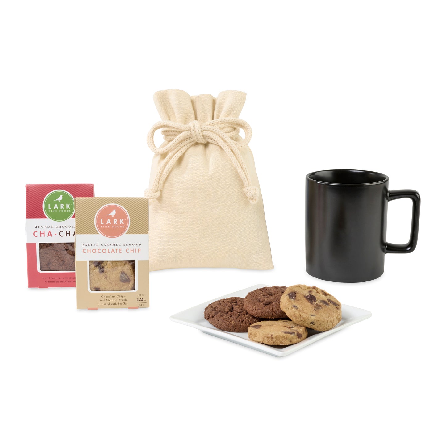 Matte Black Lark Welcoming Cookie Treat Mug Stuffer plain
