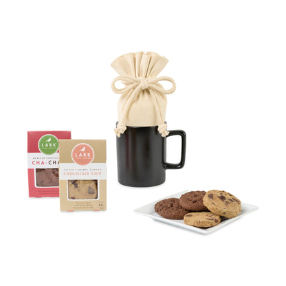 Matte Black Lark Welcoming Cookie Treat Mug Stuffer plain