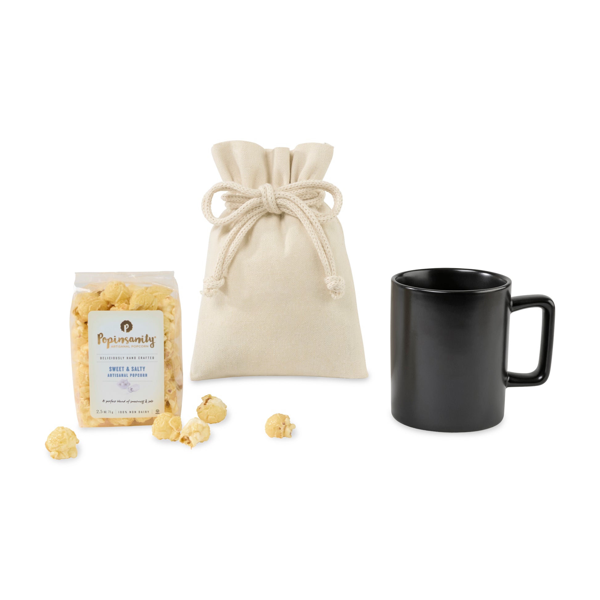 Matte Black Poppinsanity Artisanal Popcorn Mug Stuffer plain