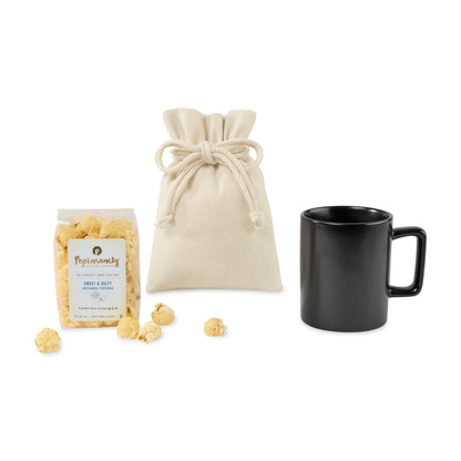 Matte Black Poppinsanity Artisanal Popcorn Mug Stuffer plain