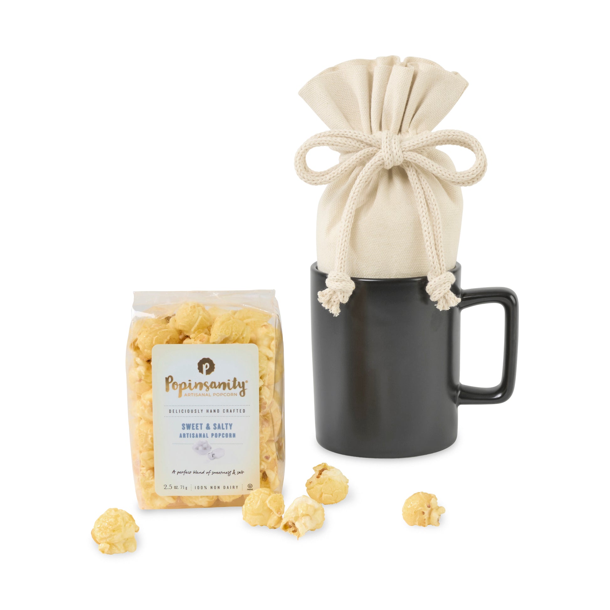 Matte Black Poppinsanity Artisanal Popcorn Mug Stuffer plain