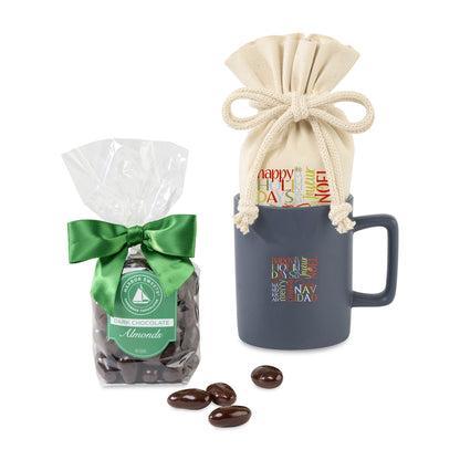 Matte Navy Harbor Sweets Chocolate Covered Almonds Mug Stuffer