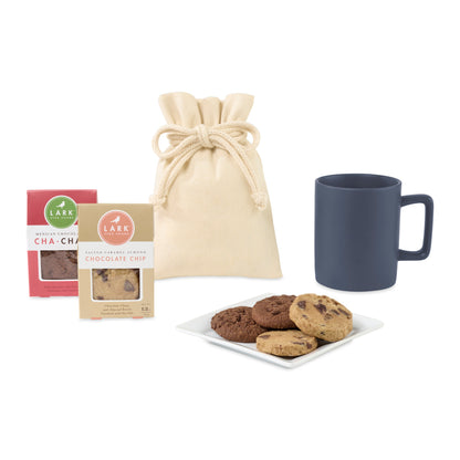 Matte Navy Lark Welcoming Cookie Treat Mug Stuffer plain