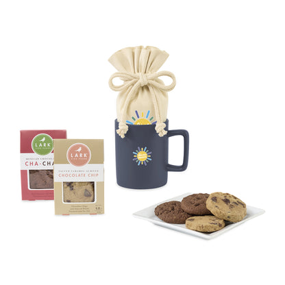 Matte Navy Lark Welcoming Cookie Treat Mug Stuffer