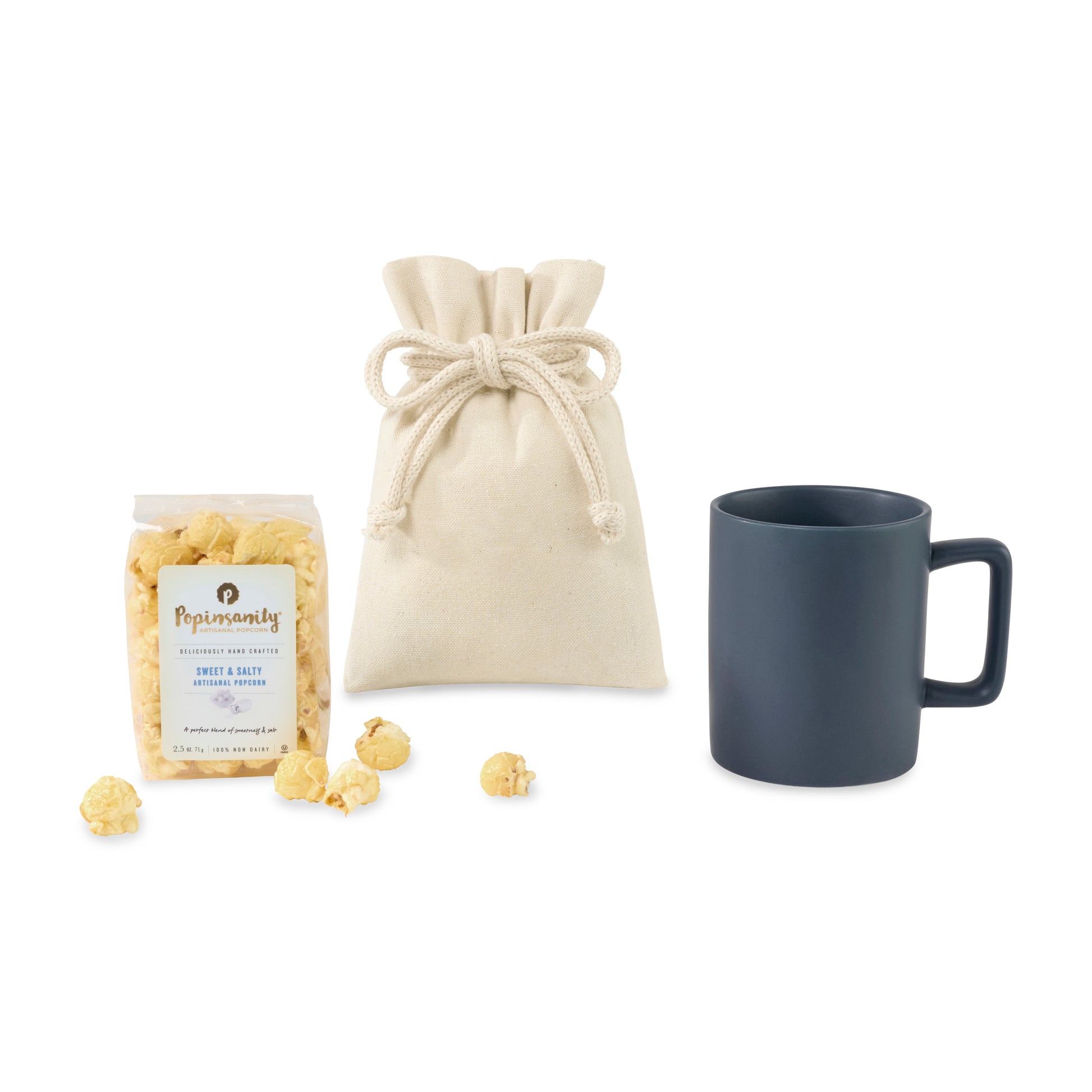 Matte Navy Poppinsanity Artisanal Popcorn Mug Stuffer plain