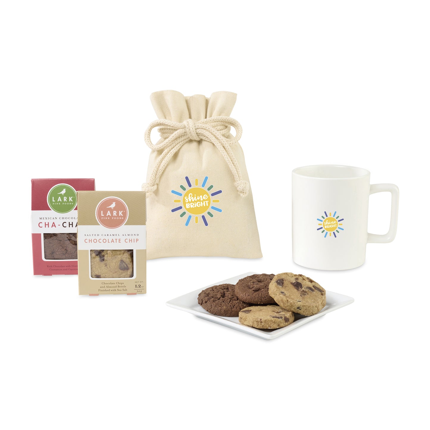 Matte White Lark Welcoming Cookie Treat Mug Stuffer
