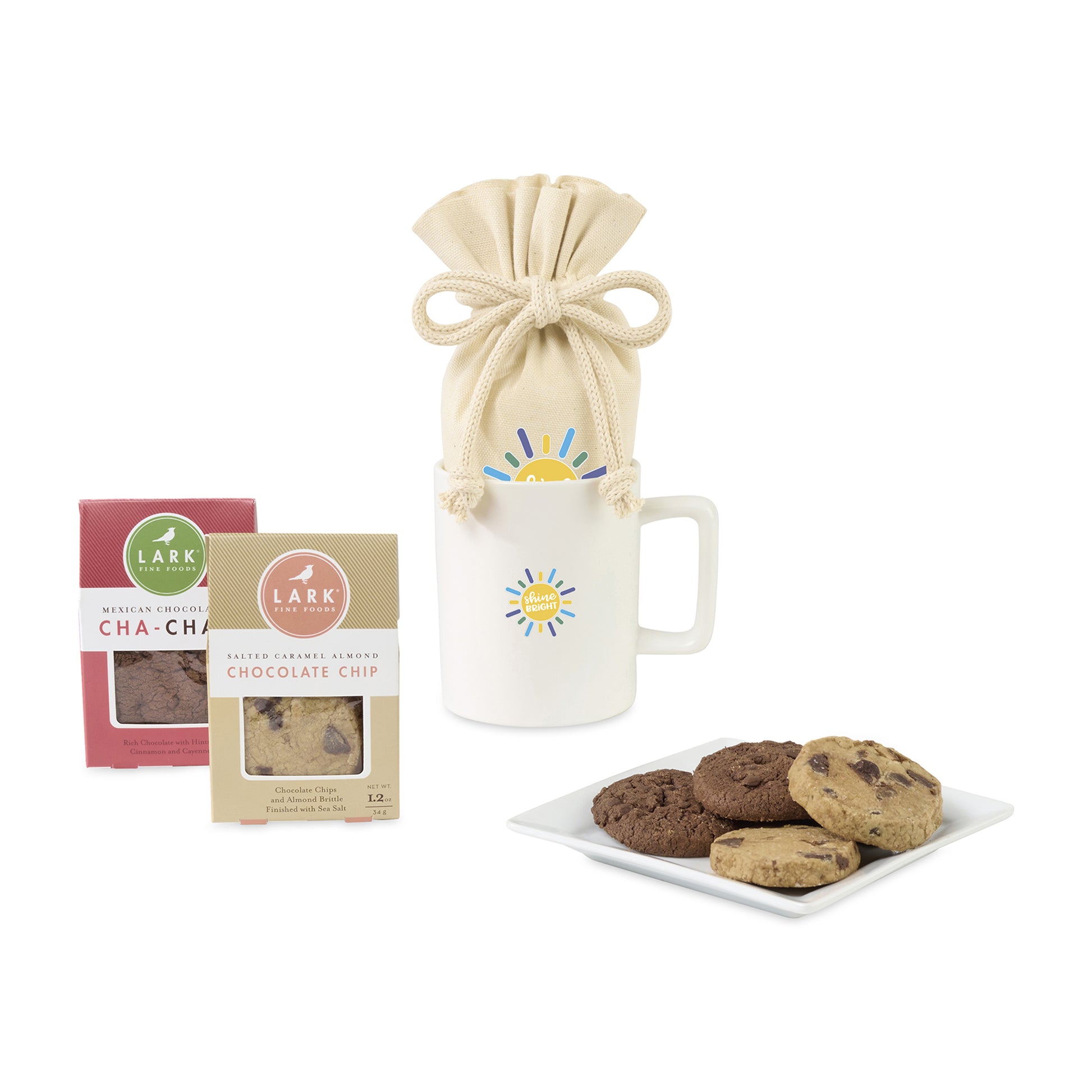 Matte White Lark Welcoming Cookie Treat Mug Stuffer