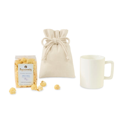 Matte White Poppinsanity Artisanal Popcorn Mug Stuffer plain