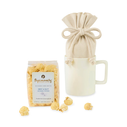 Matte White Poppinsanity Artisanal Popcorn Mug Stuffer plain
