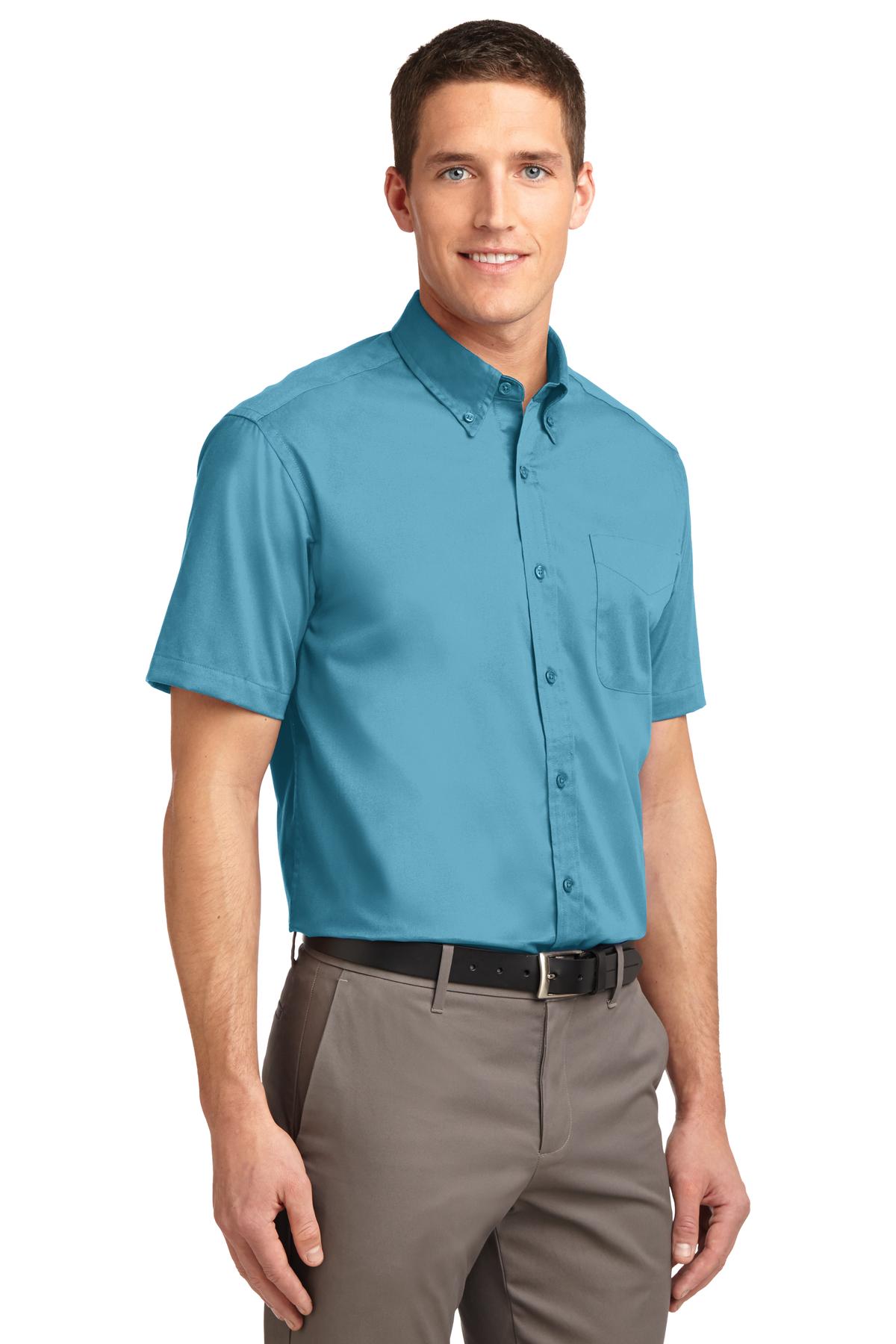 Maui Blue Port Authority Short Sleeve Easy Care Shirt. S508