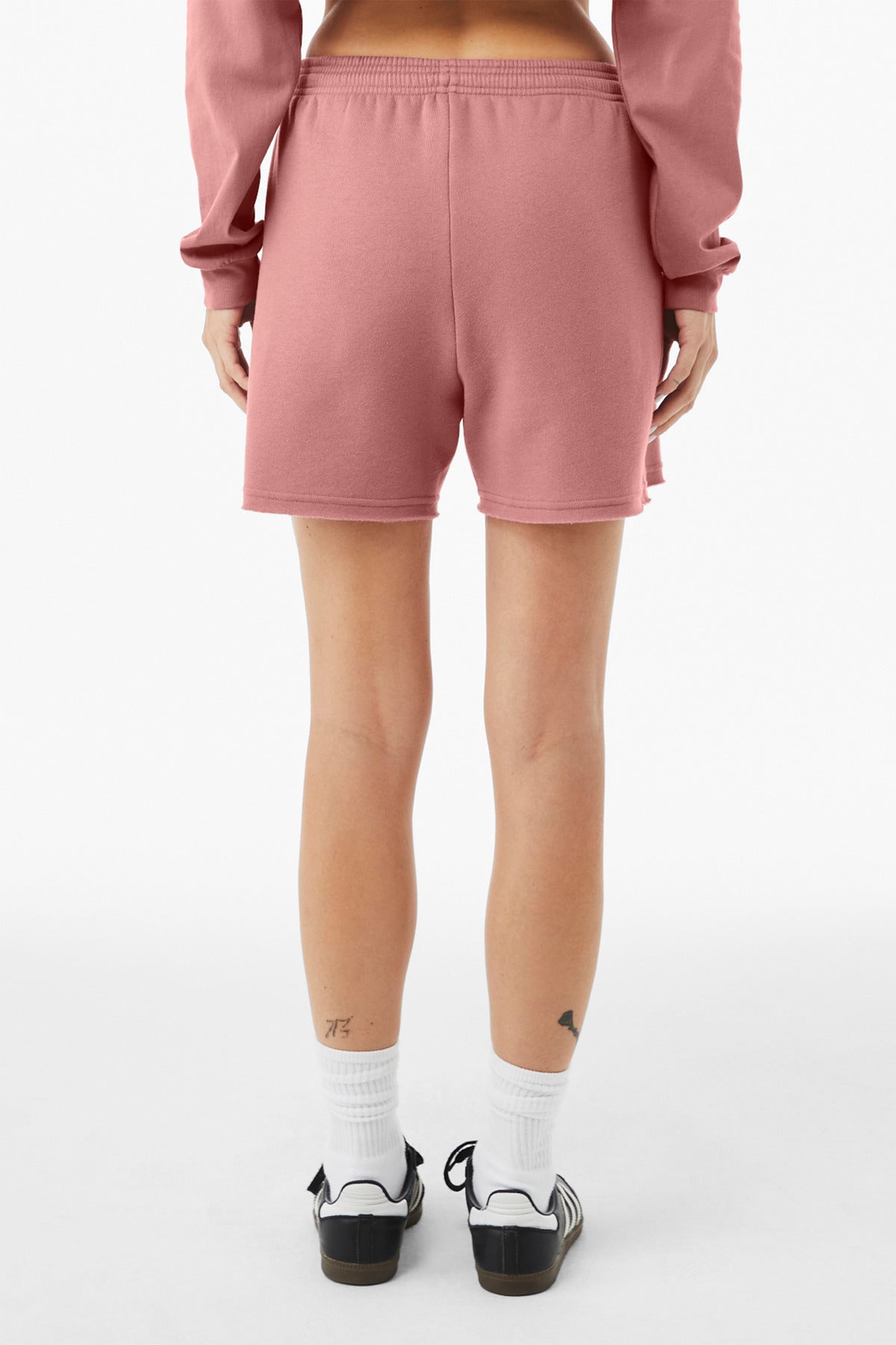 Mauve BELLA+CANVAS Women's Cutoff Sweatshort BC3787