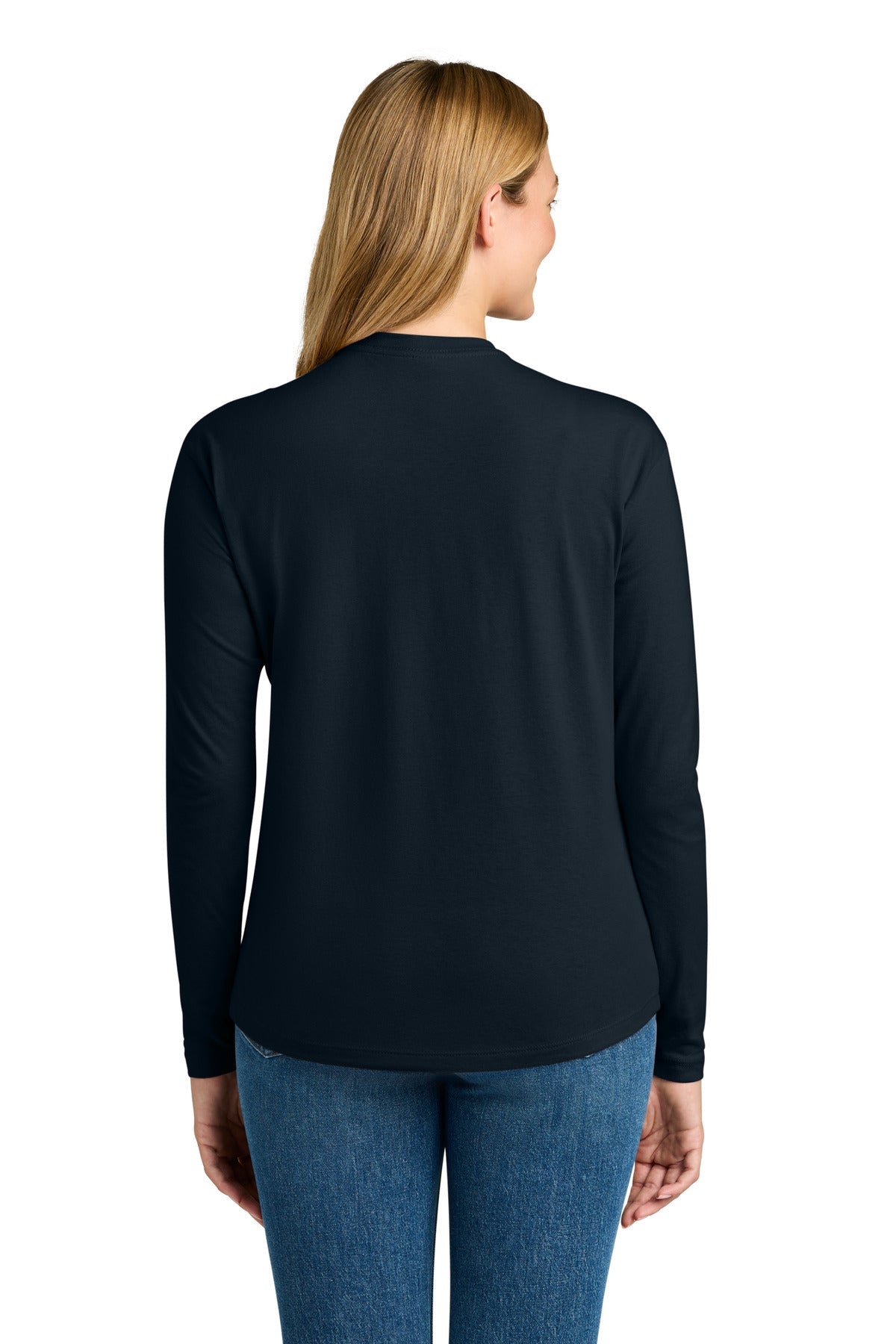 MdntNavy Next Level Apparel Women's Cotton Relaxed Long Sleeve Tee NL3911