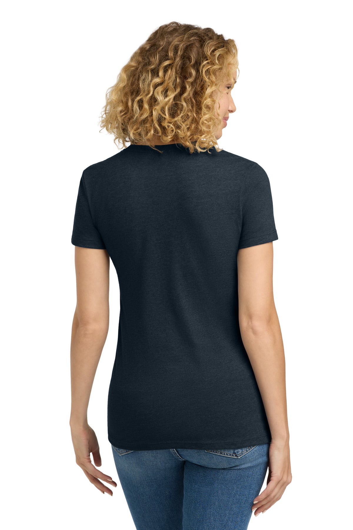 MdntNavy Next Level Apparel Women's CVC Tee. NL6610