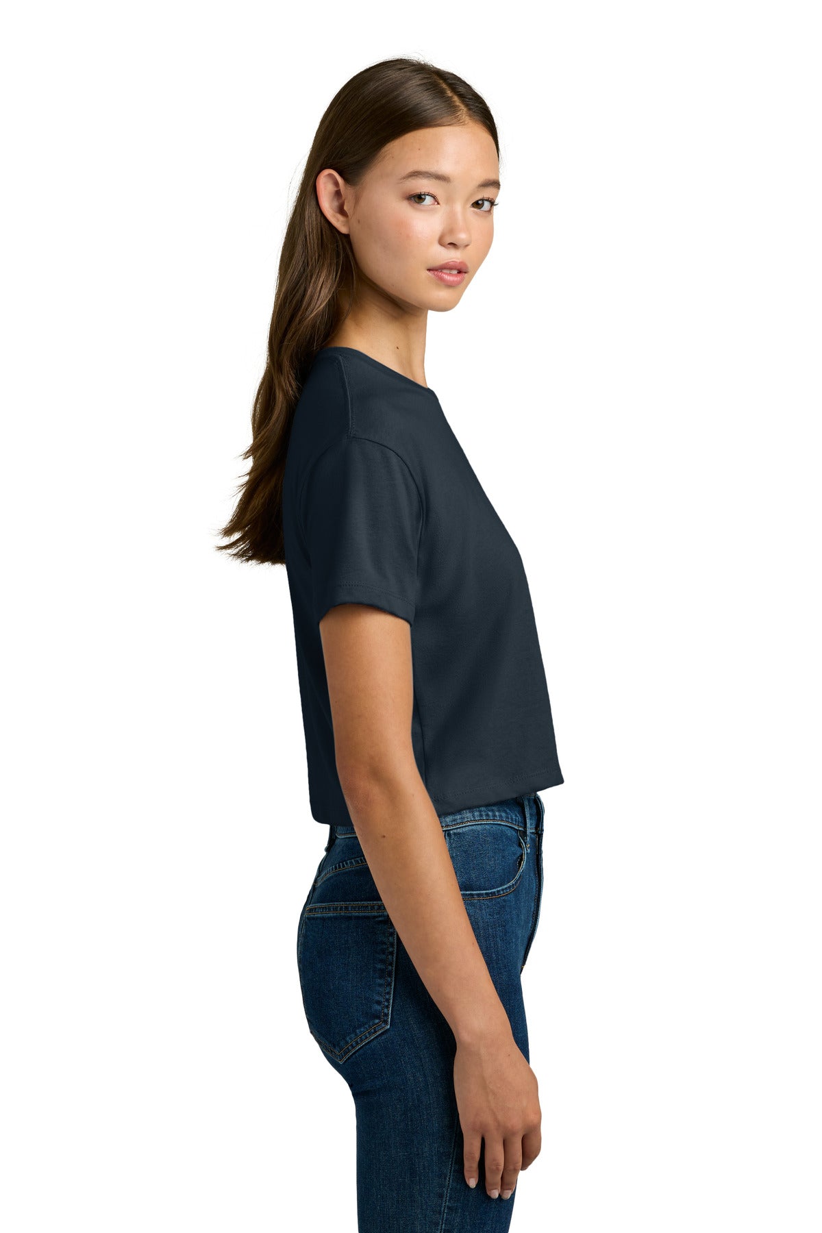 MdntNavy Next Level Apparel Women's Ideal Crop Top NL1580