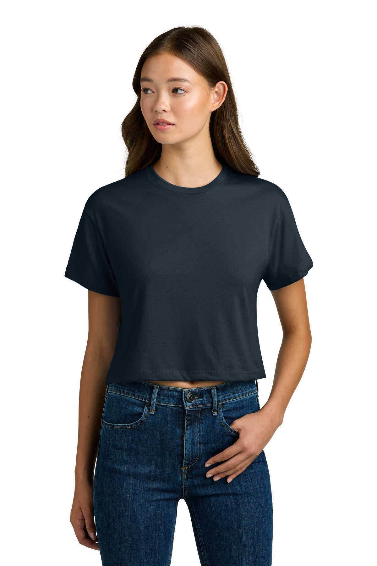 MdntNavy Next Level Apparel Women's Ideal Crop Top NL1580