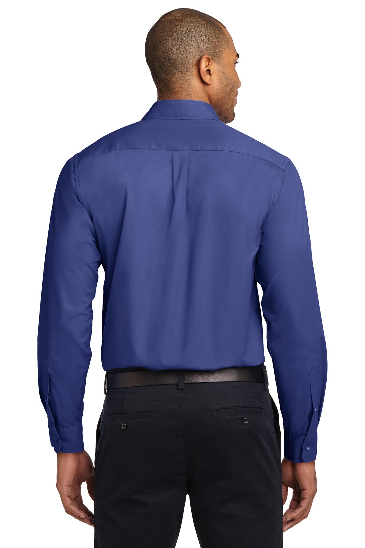 Mediter. Blue Port Authority Long Sleeve Easy Care Shirt S608