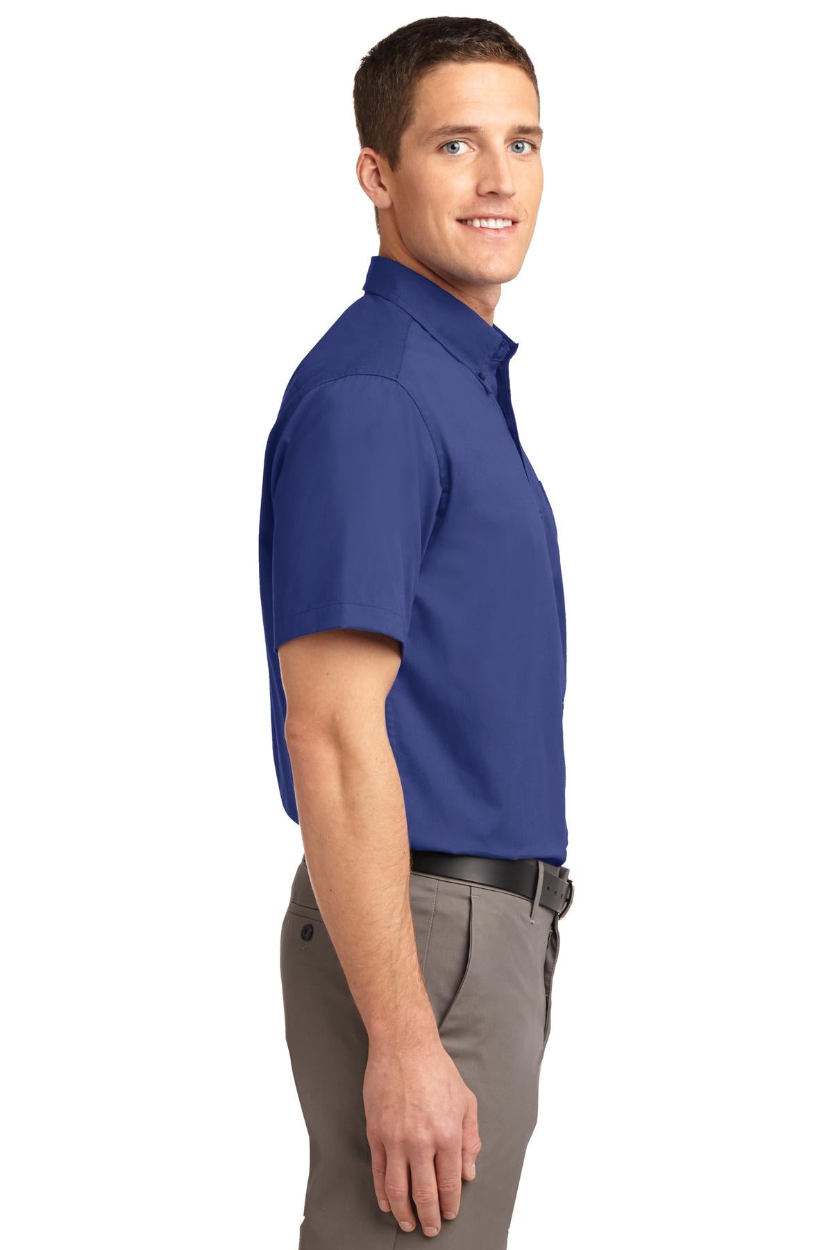 Mediteran Blue Port Authority Short Sleeve Easy Care Shirt. S508