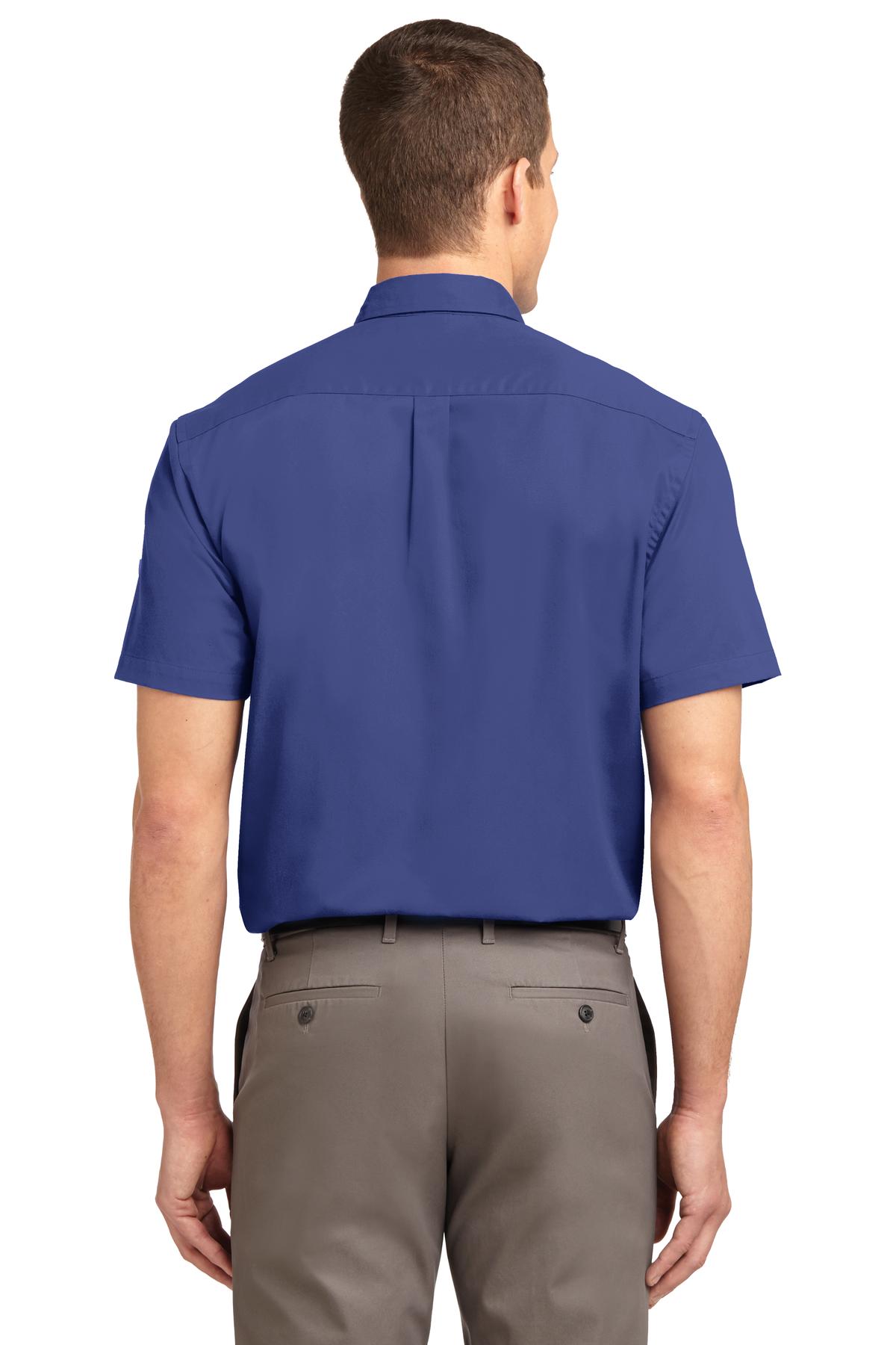 Mediteran Blue Port Authority Short Sleeve Easy Care Shirt. S508