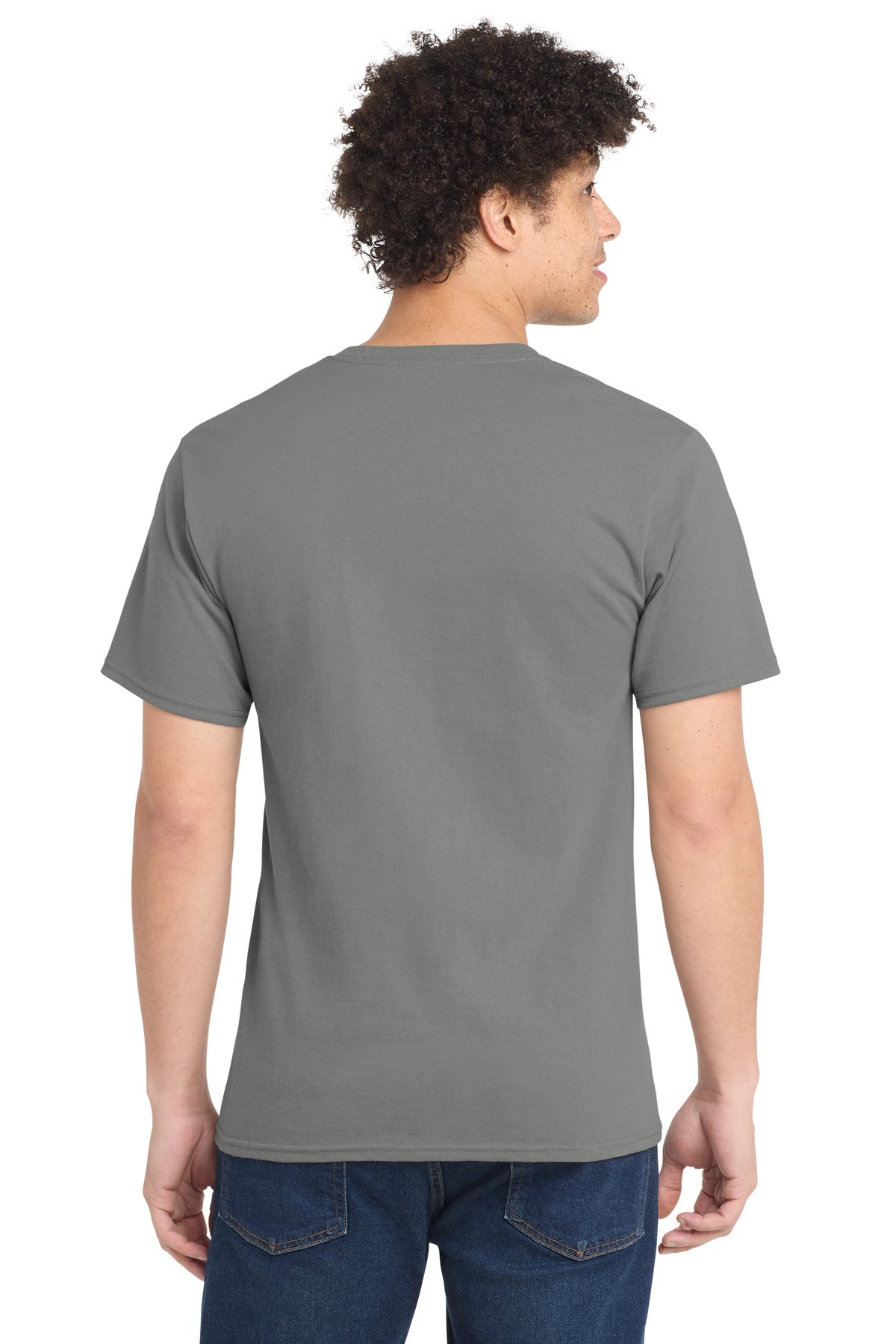 Medium Grey Port & Co Tall Essential Tee. PC61T