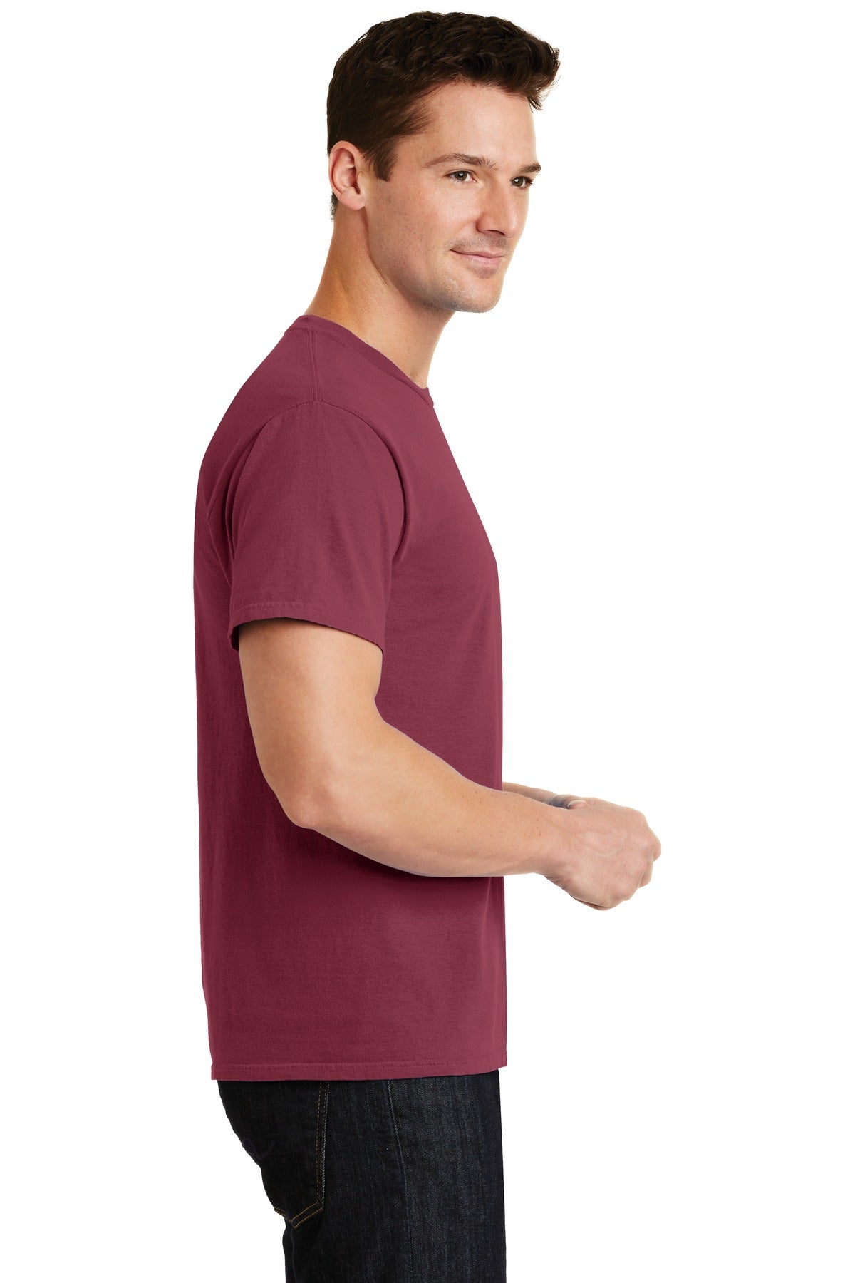 Merlot Port & Co Beach Wash Garment-Dyed Tee. PC099