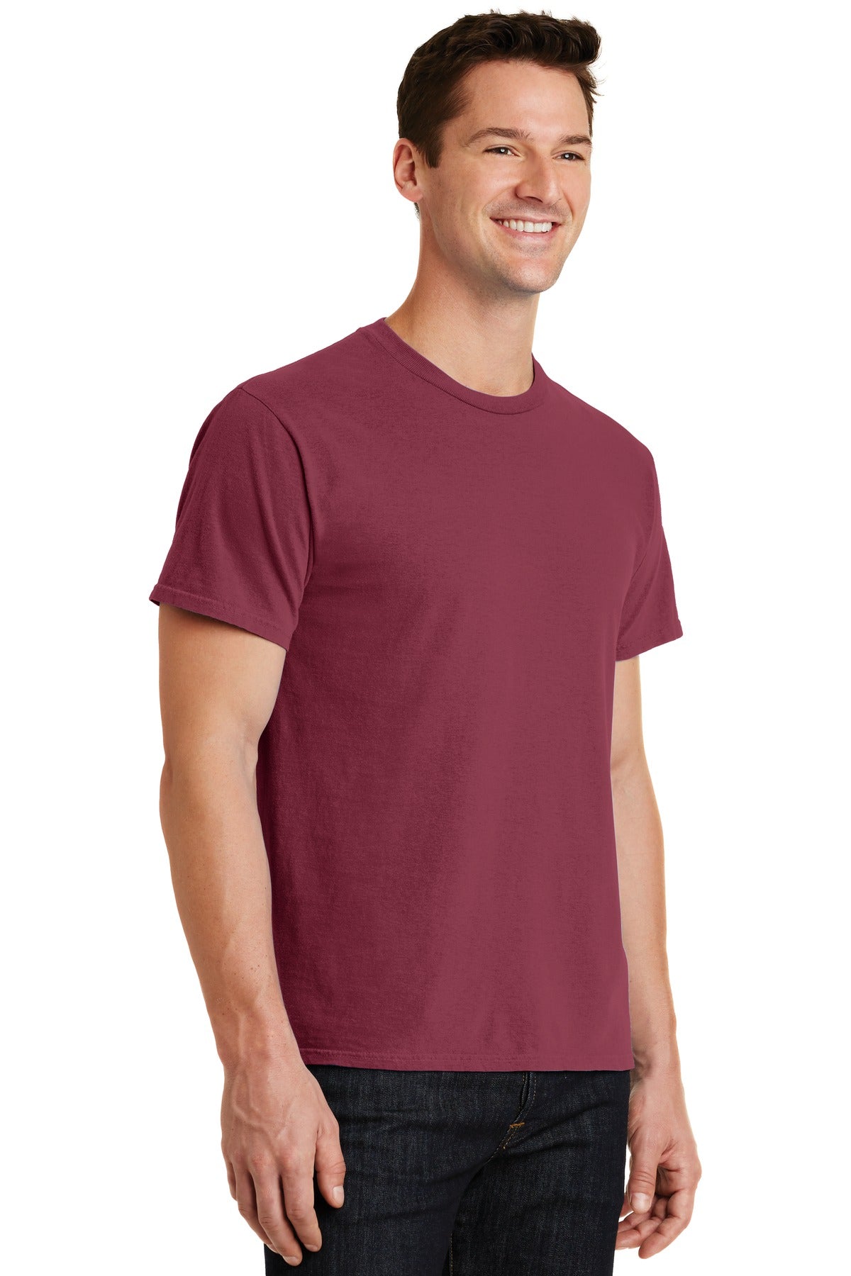 Merlot Port & Co Beach Wash Garment-Dyed Tee. PC099