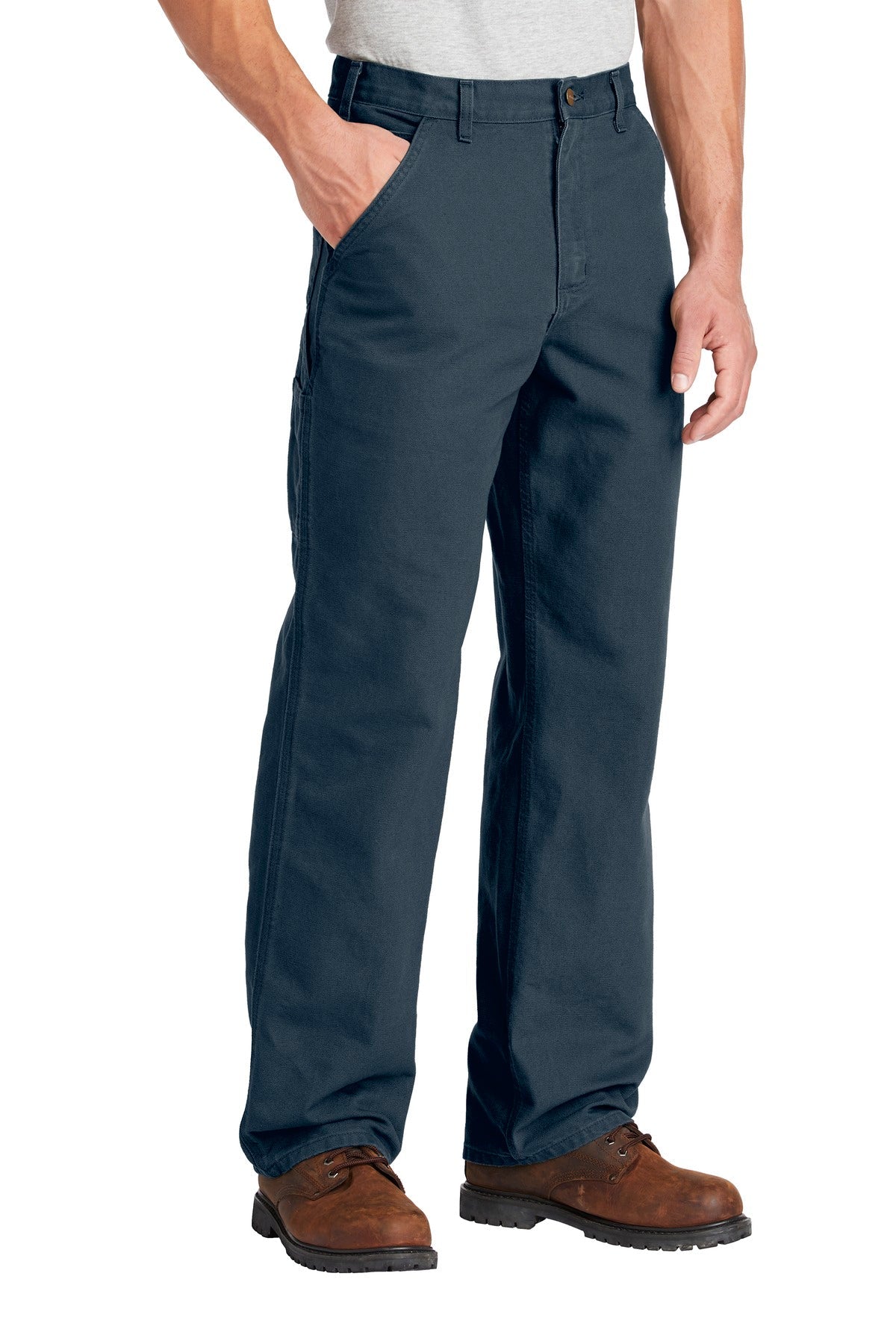 Midnight Carhartt Washed-Duck Work Dungaree. CTB11