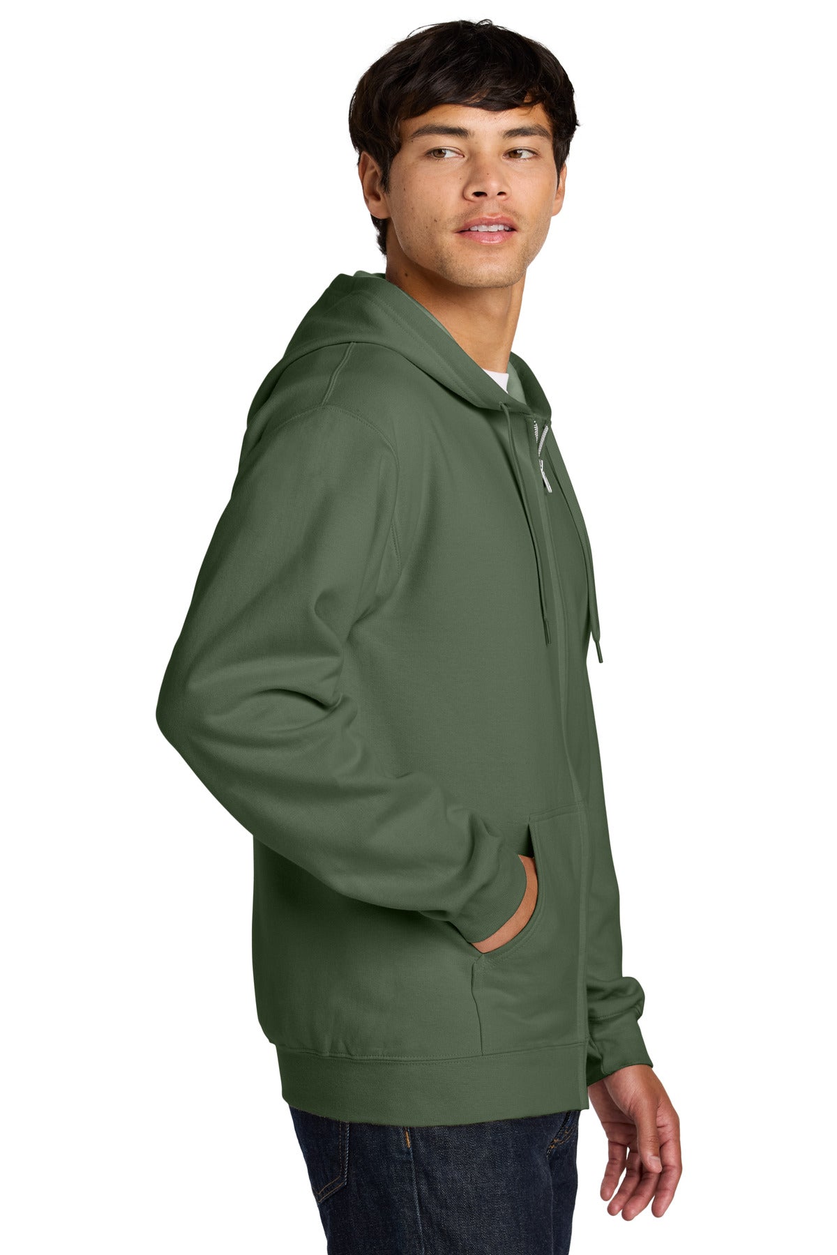 MilGreen Gildan Softstyle Midweight Fleece Full-Zip Hooded Sweatshirt SF600