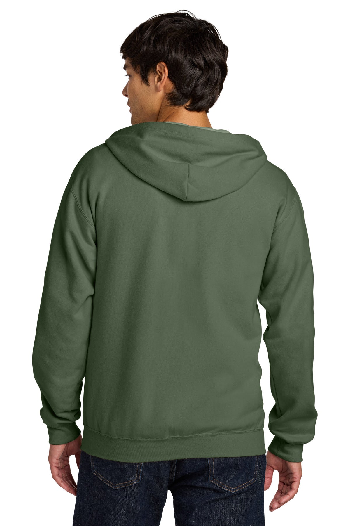 MilGreen Gildan Softstyle Midweight Fleece Full-Zip Hooded Sweatshirt SF600