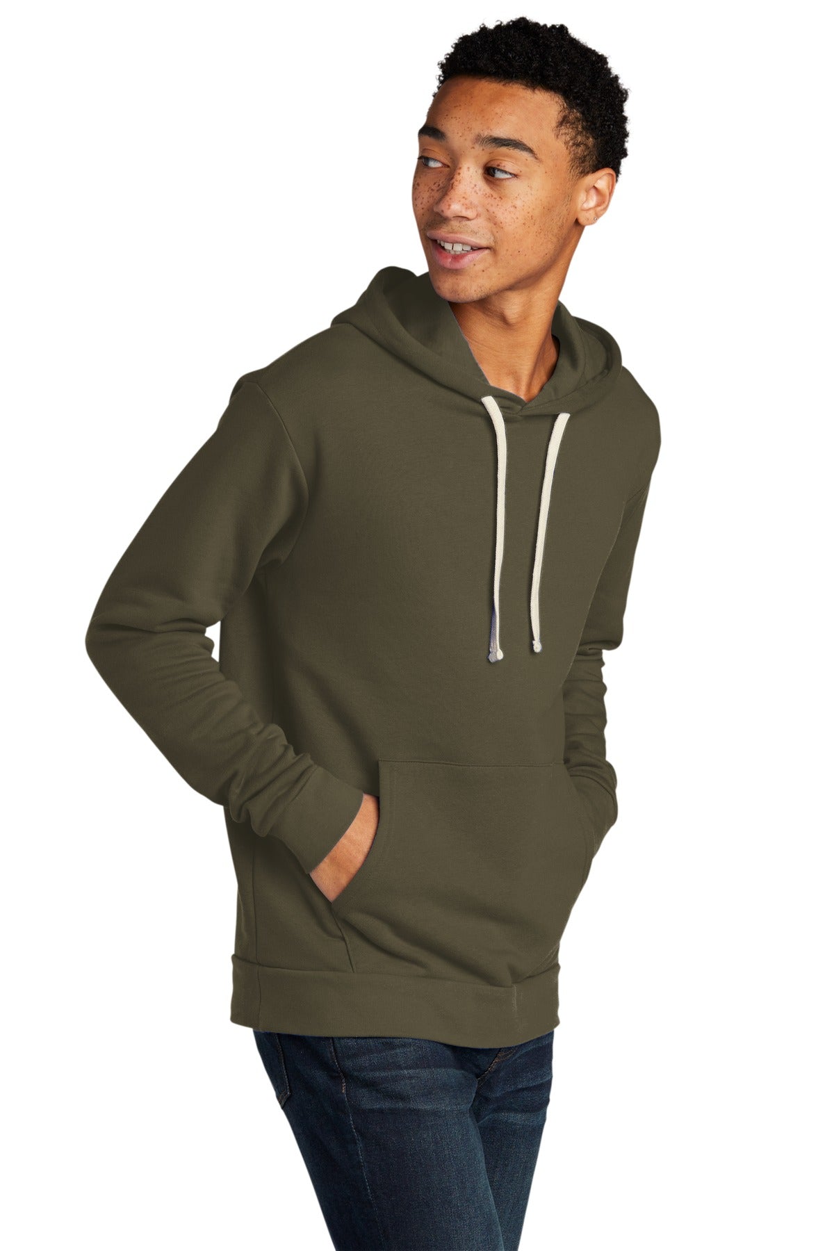 MilGreen Next Level Apparel Adult Santa Barbara Pullover Hoodie. NL9303