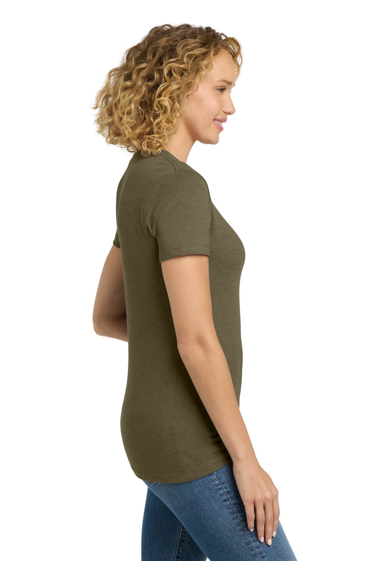 MilGreen Next Level Apparel Women's CVC Tee. NL6610