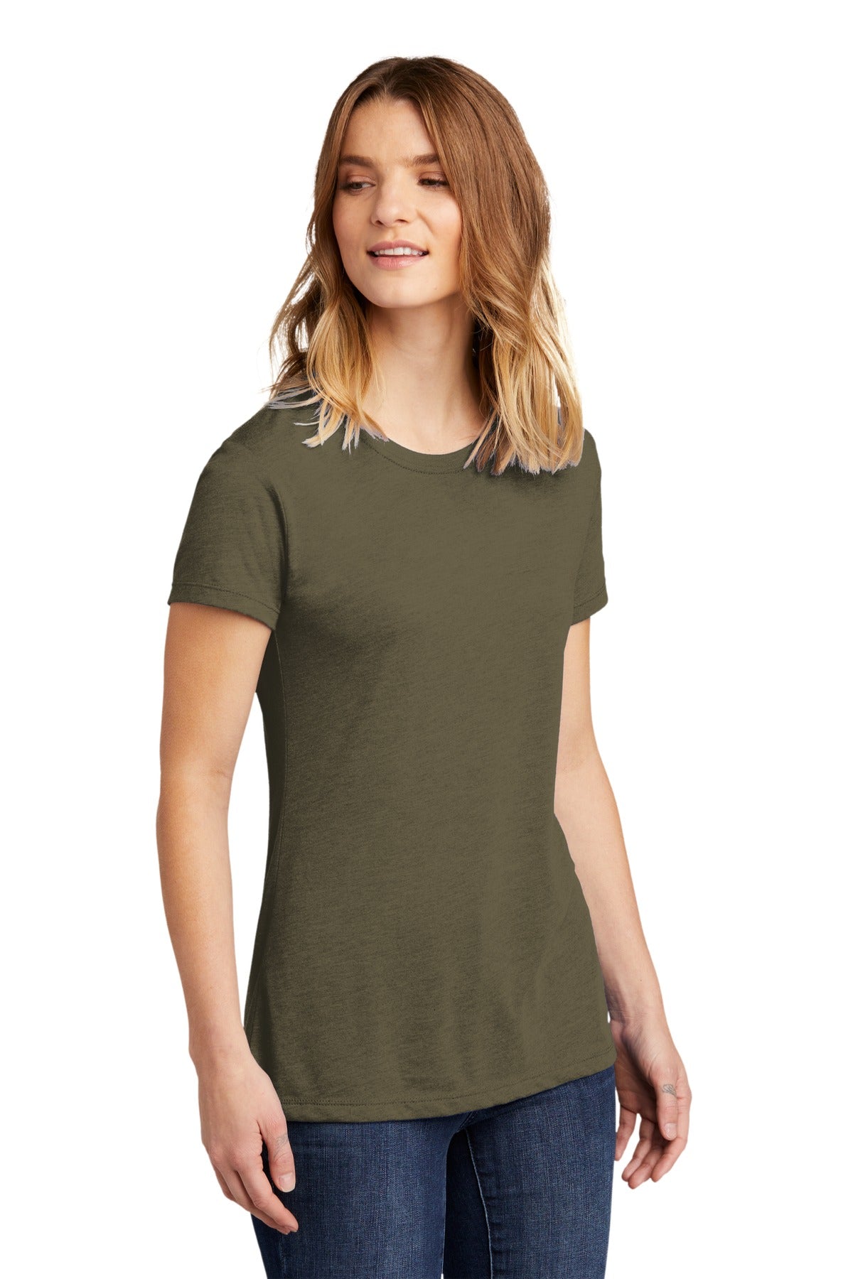 MilGreen Next Level Apparel Women's CVC Tee. NL6610