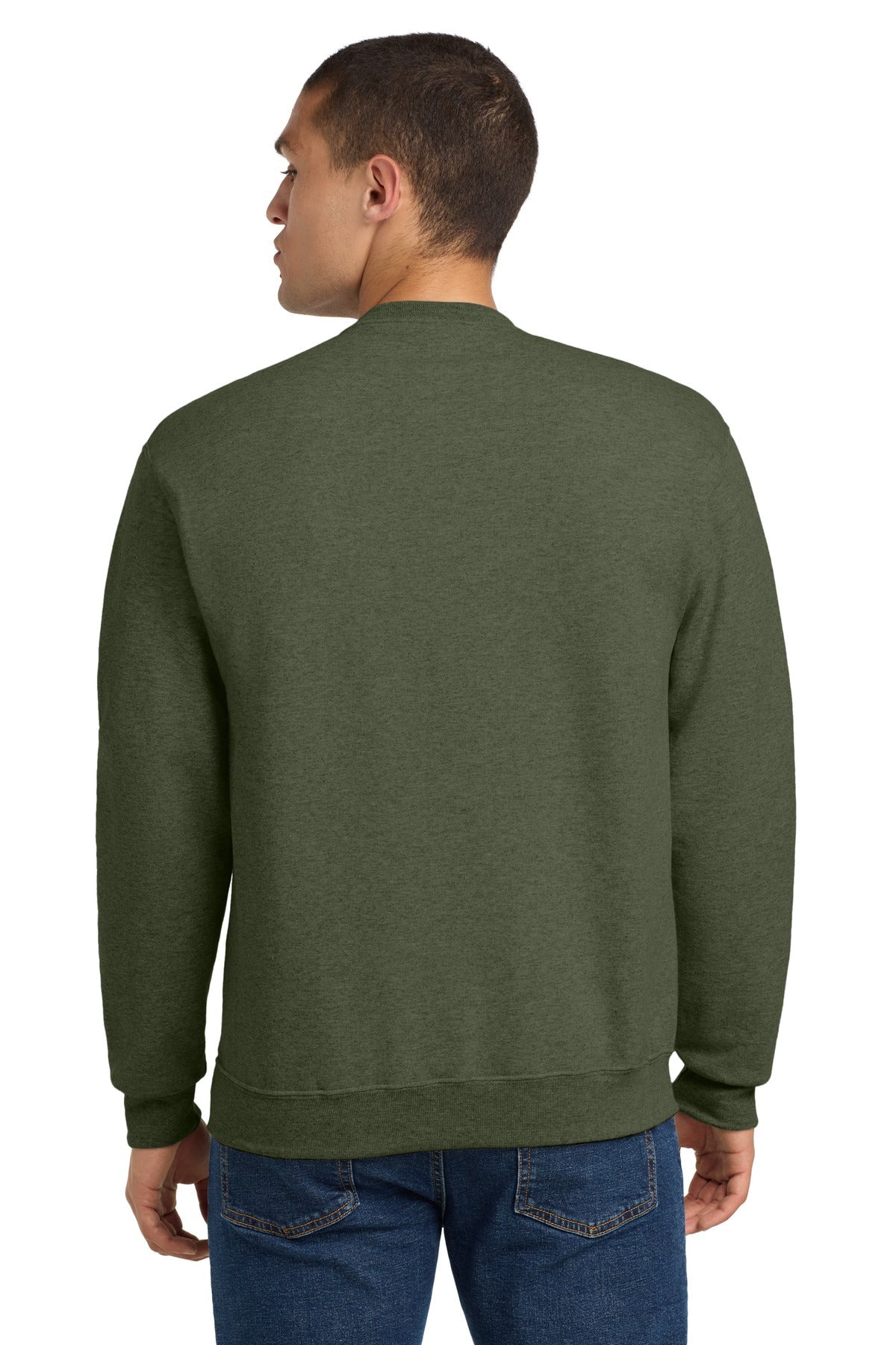 MilGrnHtr Jerzees - NuBlend Crewneck Sweatshirt. 562M