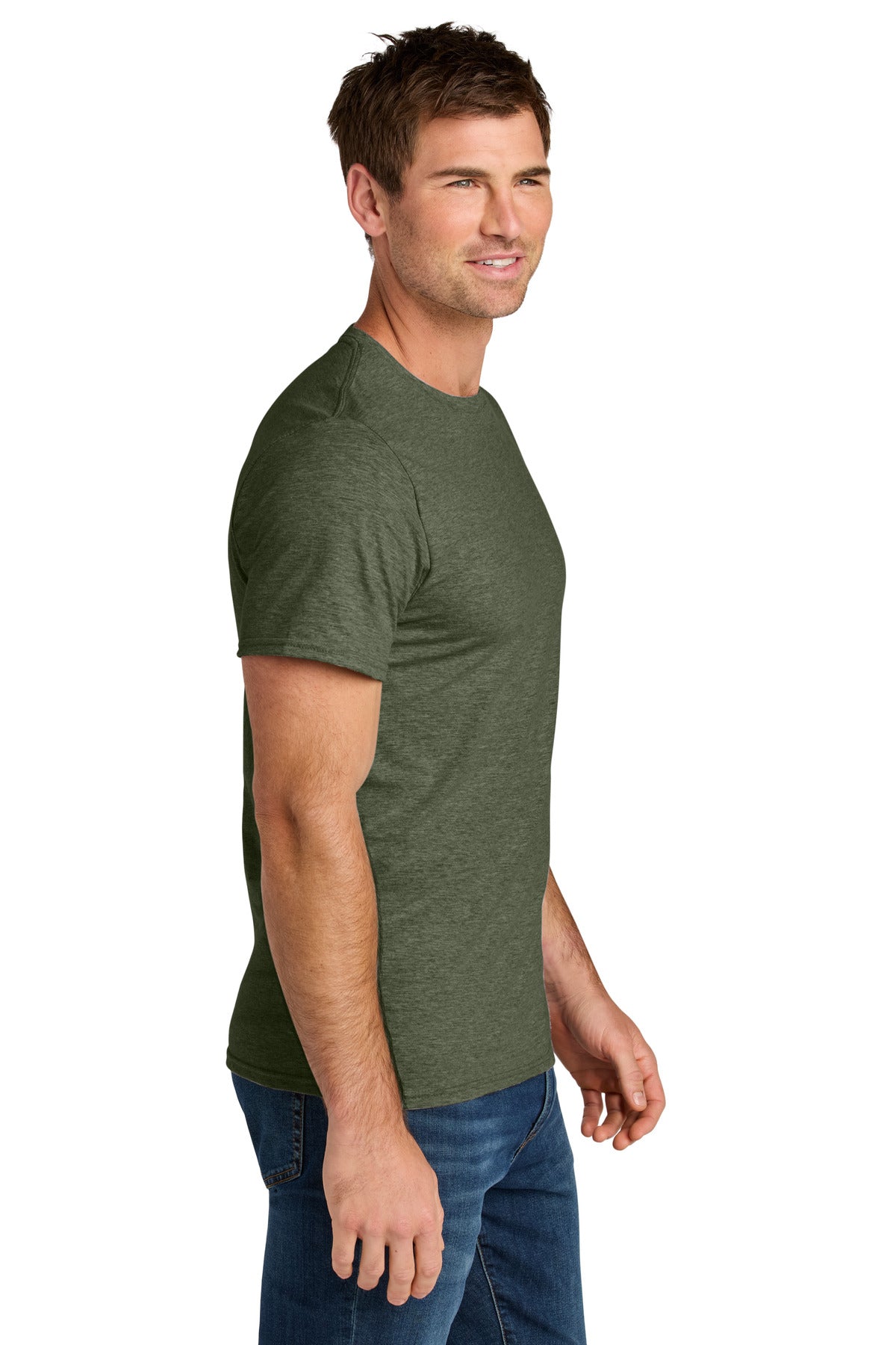 MilGrnHtr Jerzees Ultimate Unisex Ring Spun T-Shirt IC46M