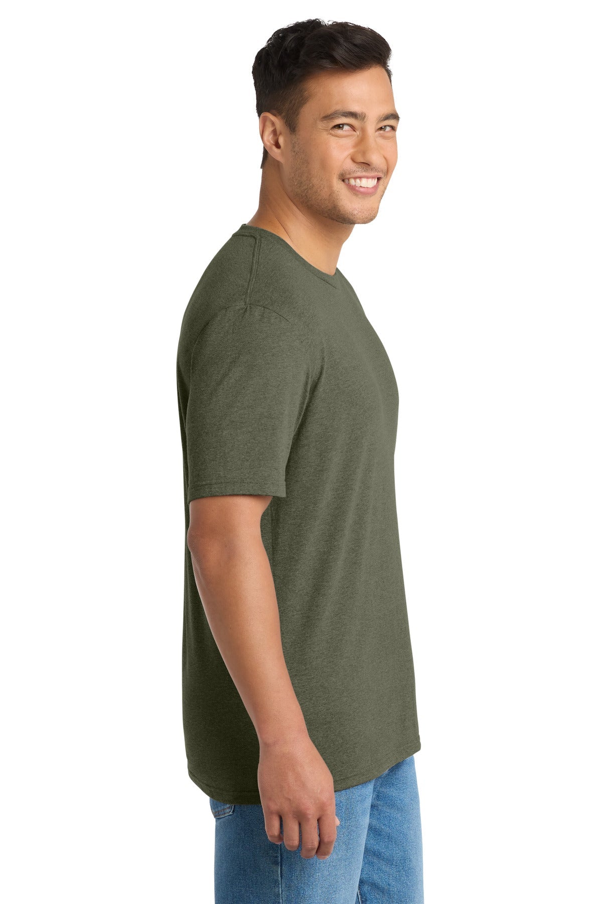 MilGrnHtr Port & Co Tri-Blend Tee. PC330
