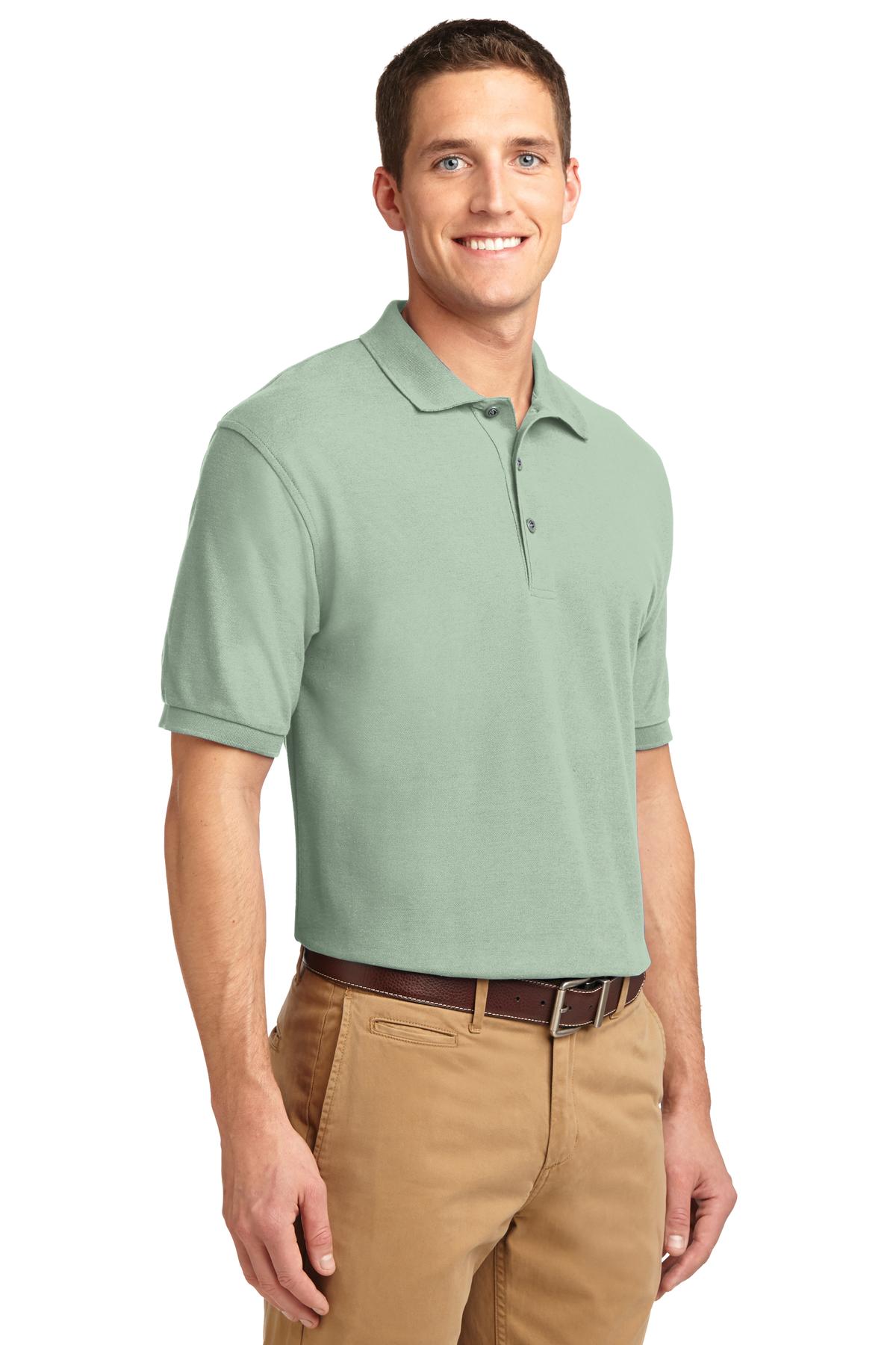 Mint Green Port Authority Extended Size Silk Touch Polo K500ES