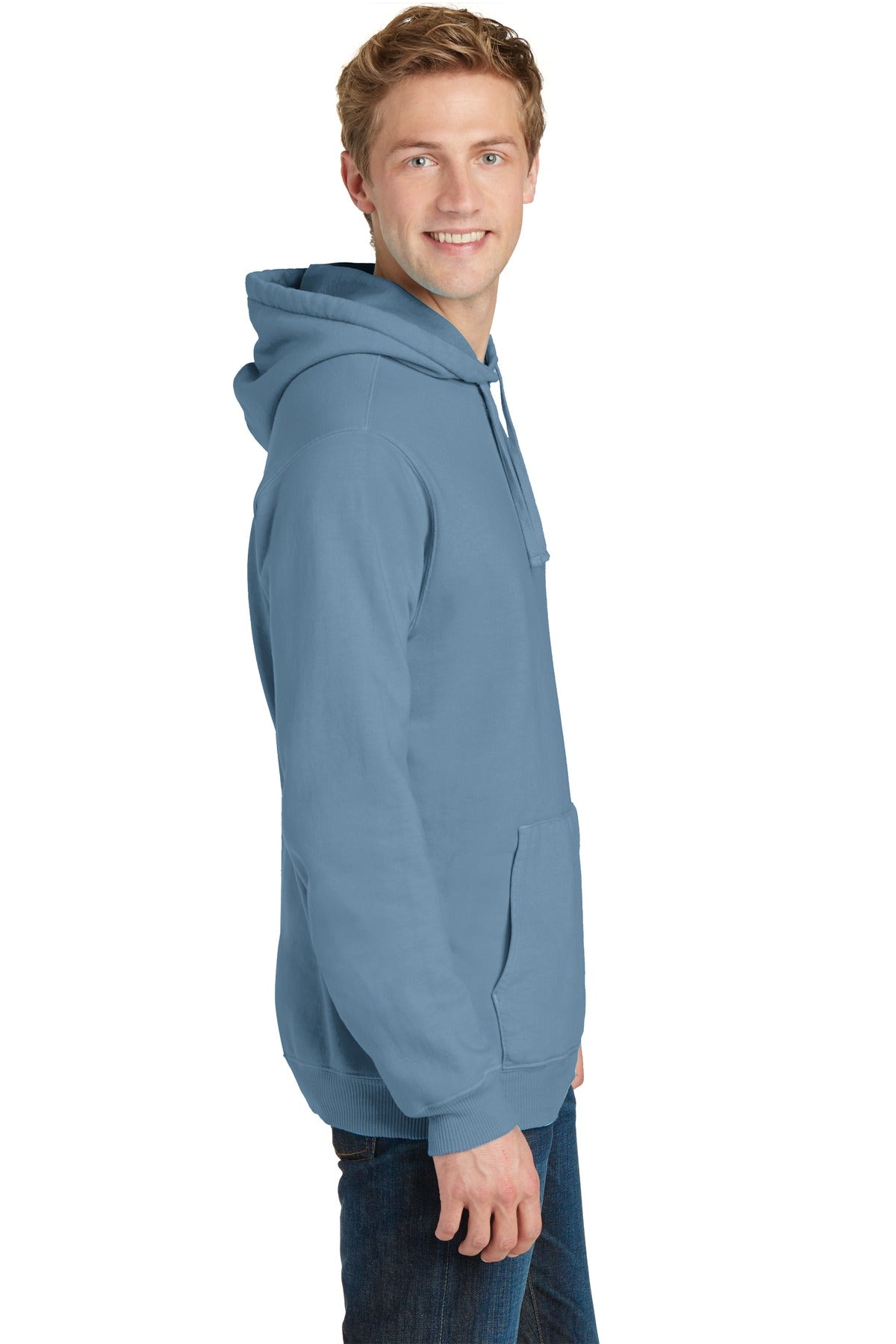 Mist Port & Co Beach Wash Garment-Dyed Pullover Hooded Sweatshirt. PC098H