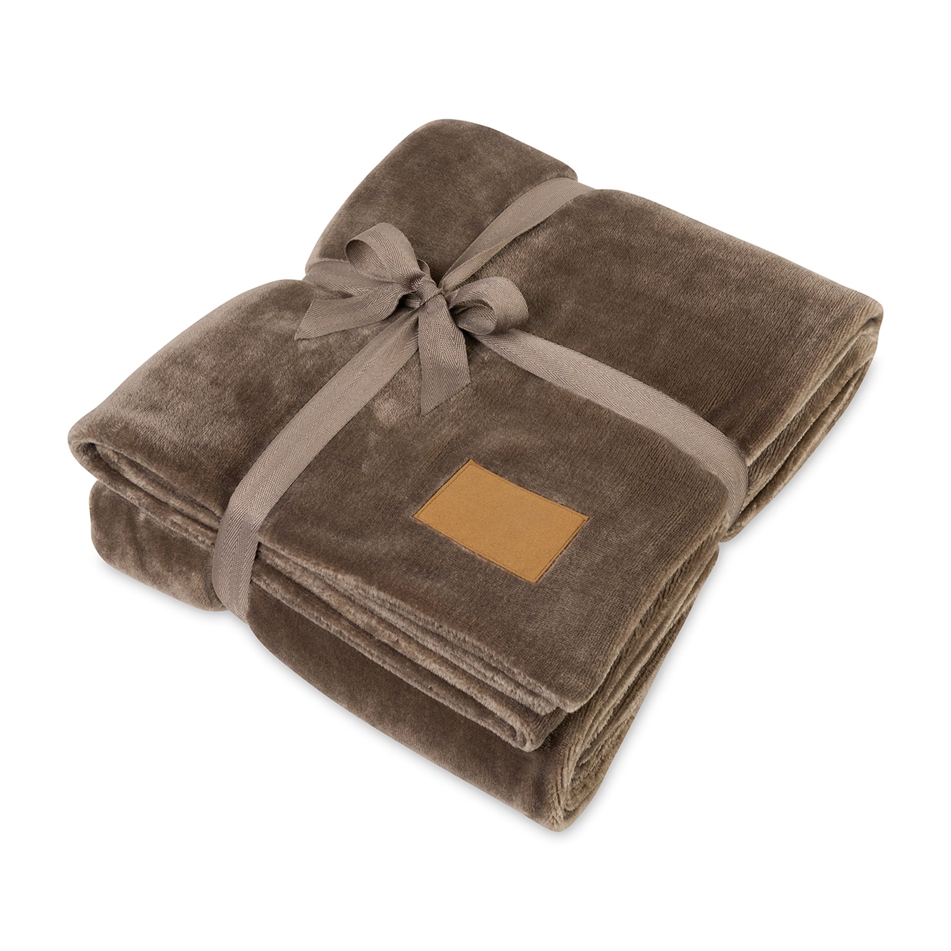 Mocha Mink Ever Soft Throw Blanket plain
