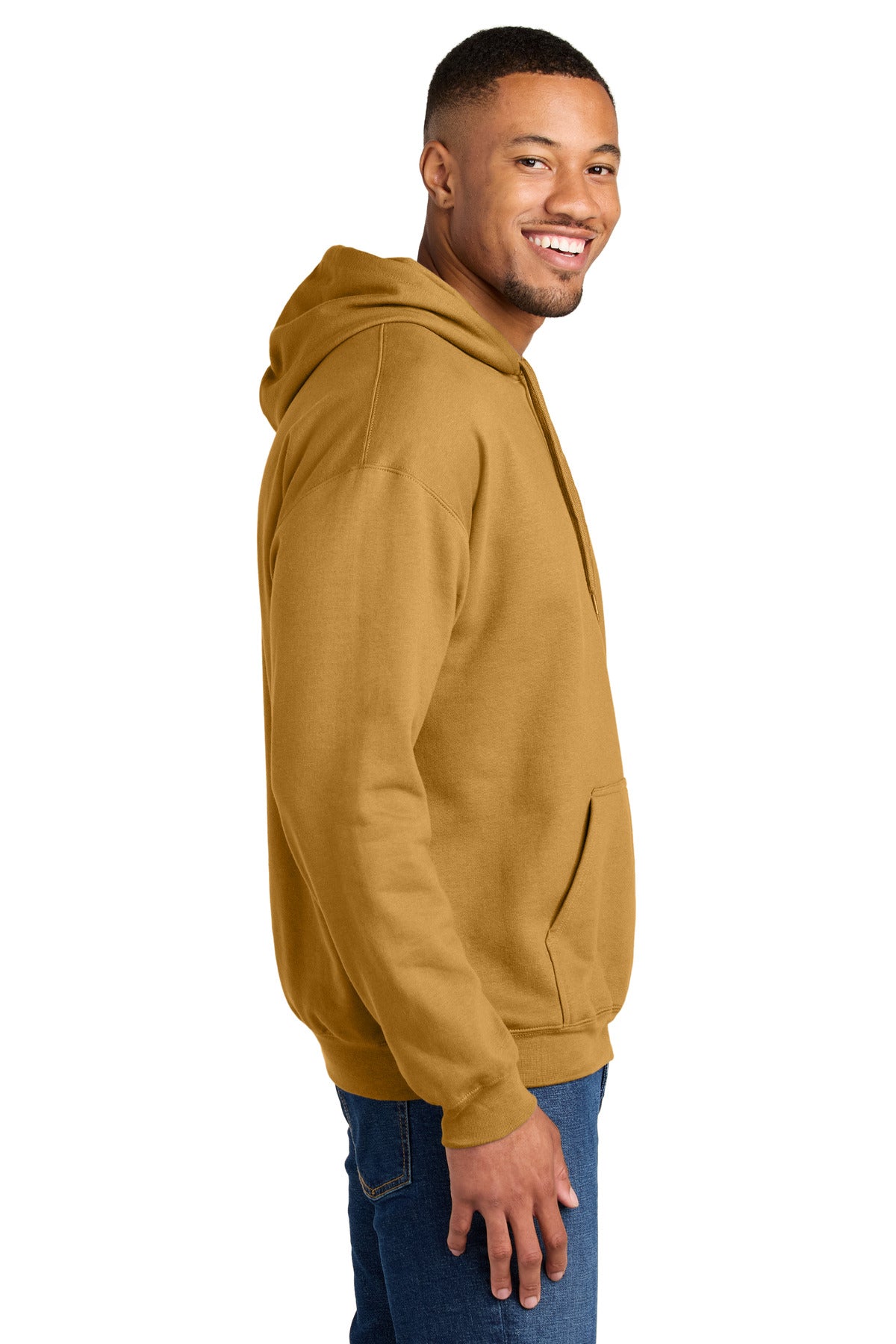 Mustard Gildan Softstyle Midweight Pullover Hooded Sweatshirt SF500