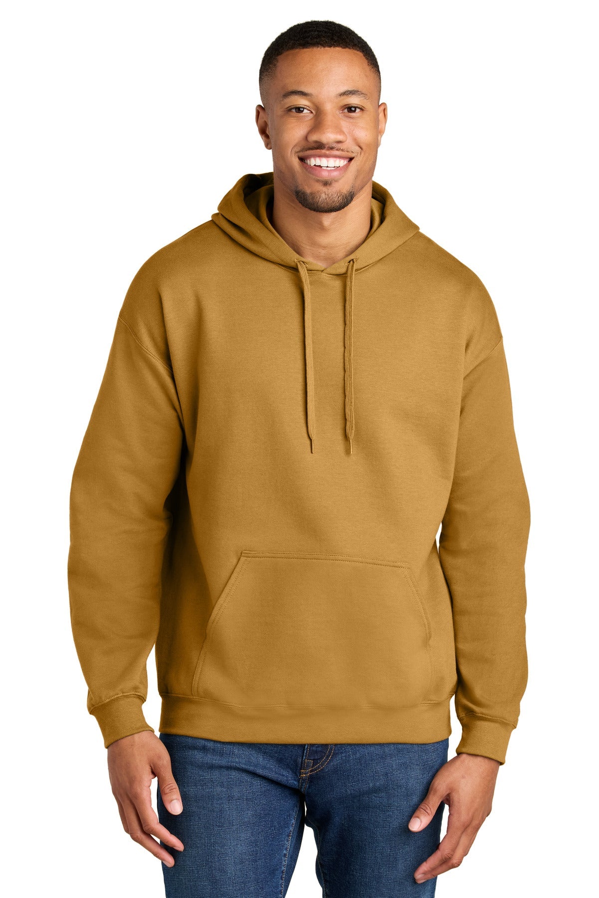 Mustard Gildan Softstyle Midweight Pullover Hooded Sweatshirt SF500