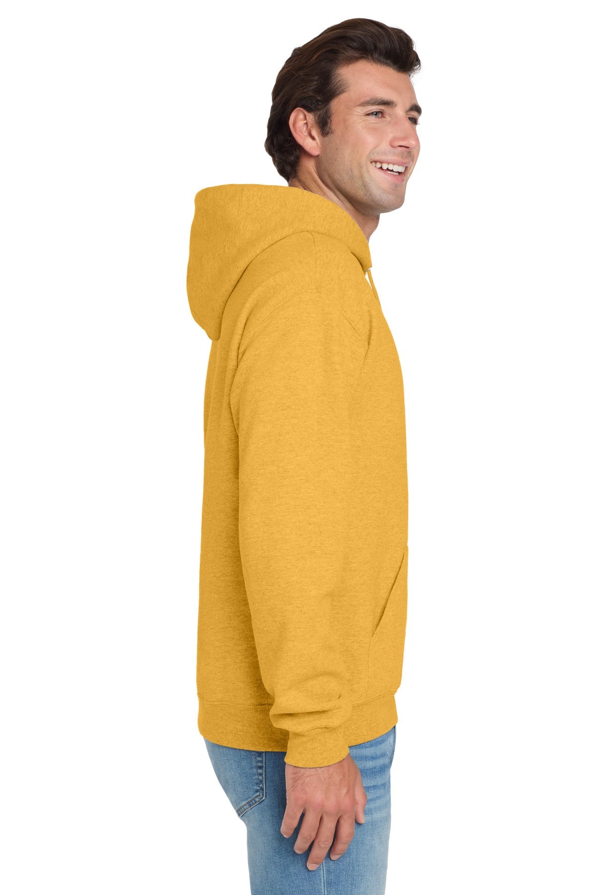 MustardHtr Jerzees NuBlend Pullover Hooded Sweatshirt. 996M