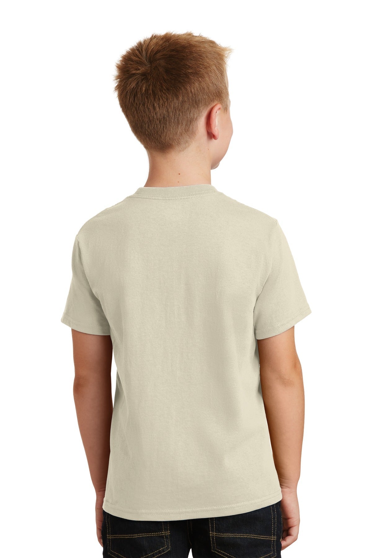 Natural Port & Co Youth Core Cotton Tee. PC54Y