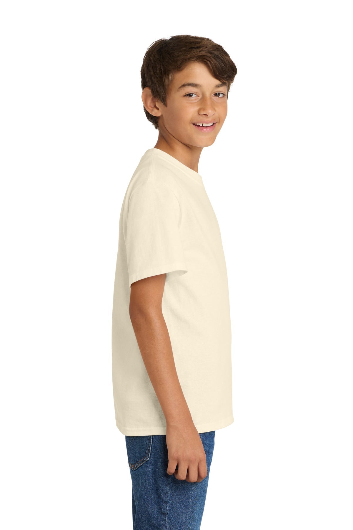 Natural Port & Co Youth Core Cotton Tee. PC54Y