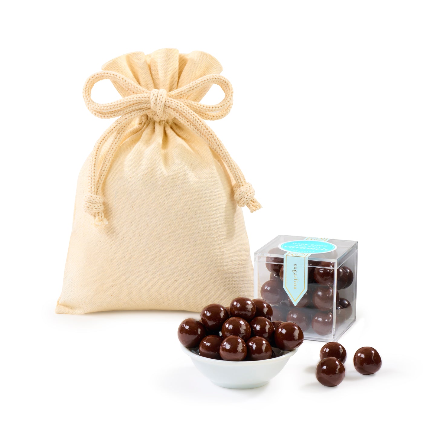 Natural Sugarfina Sea Salt Caramels Candy Cube® Gift Bag plain