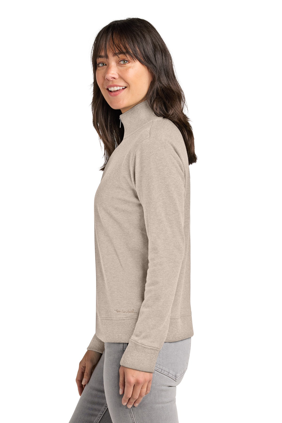 NaturalHtr TravisMathew Women's Ocean Villa 1/4-Zip TMA41428