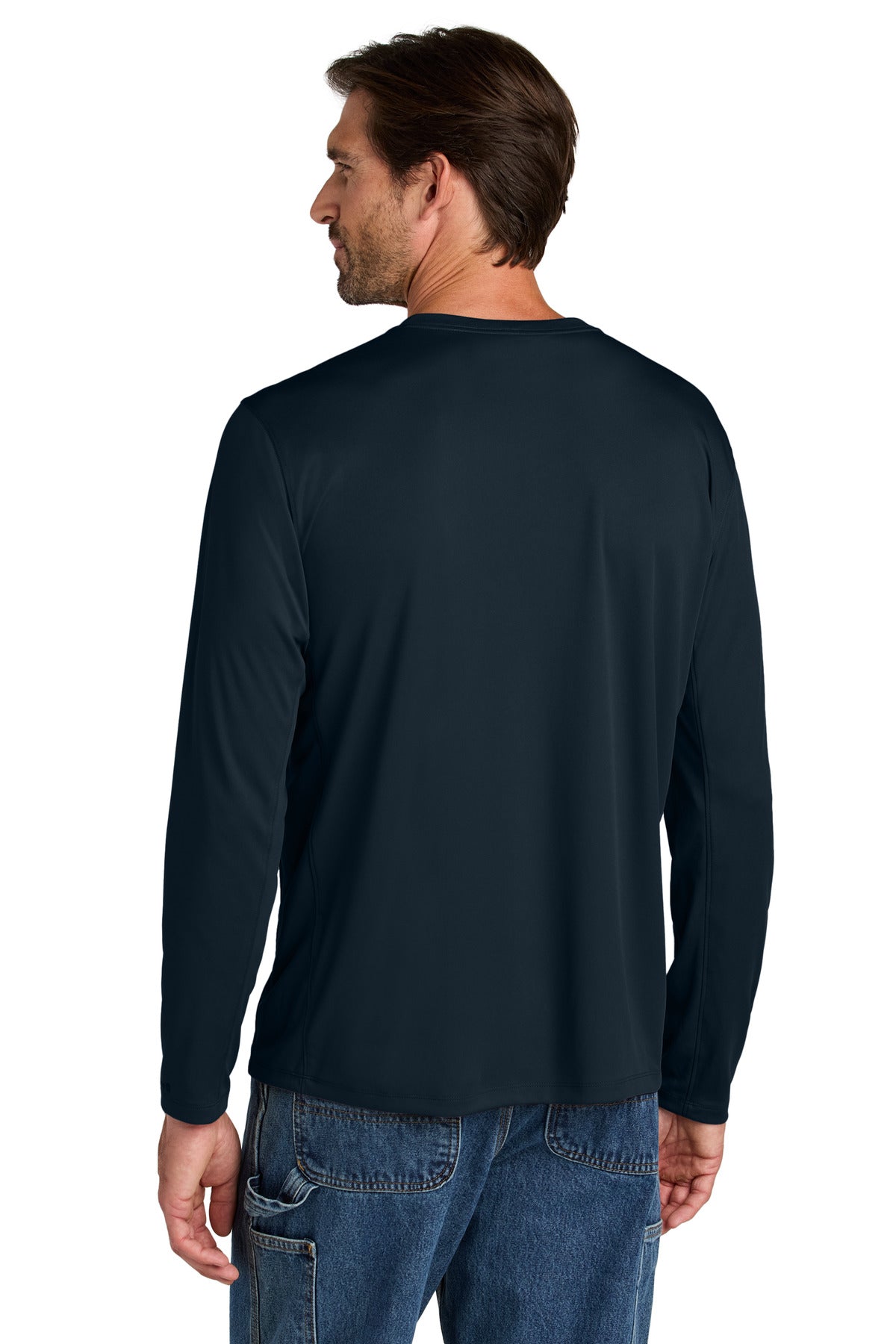 Navy Carhartt Force Sun Defender Long Sleeve T-Shirt CT106972